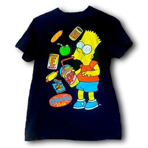 Urban Outfitters Bart Simpson Slushie Icee Black T shirt Size Medium